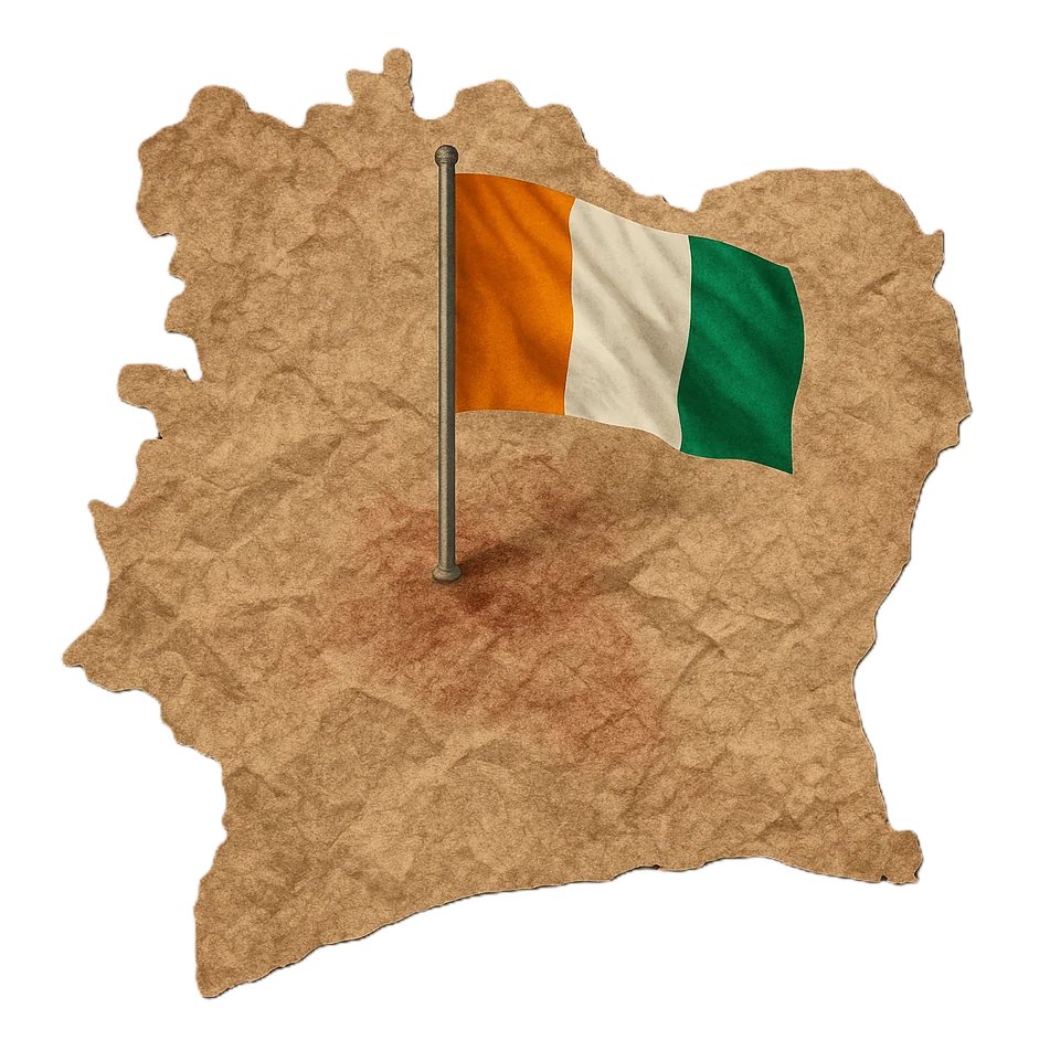 Carte de la Côte d’Ivoire
